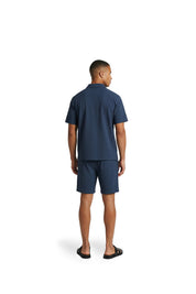 Malelions Men Emblem Seersucker Shorts | Navy