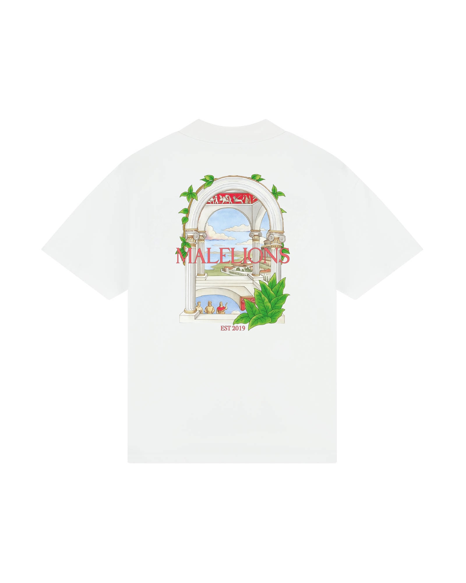 Malelions Men Roman T-Shirt | White