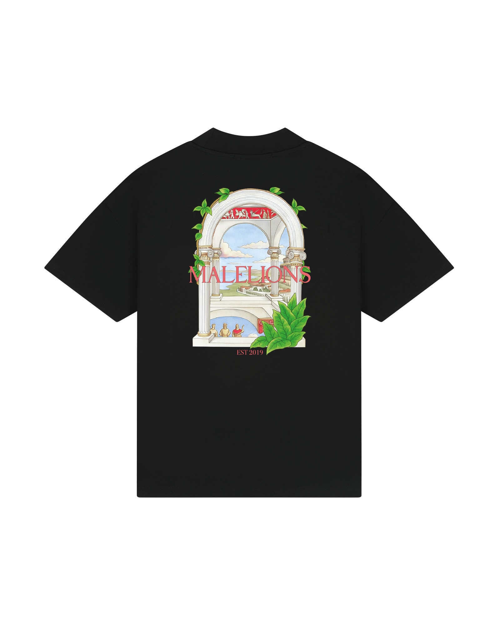 Malelions Men Roman T-Shirt | Black