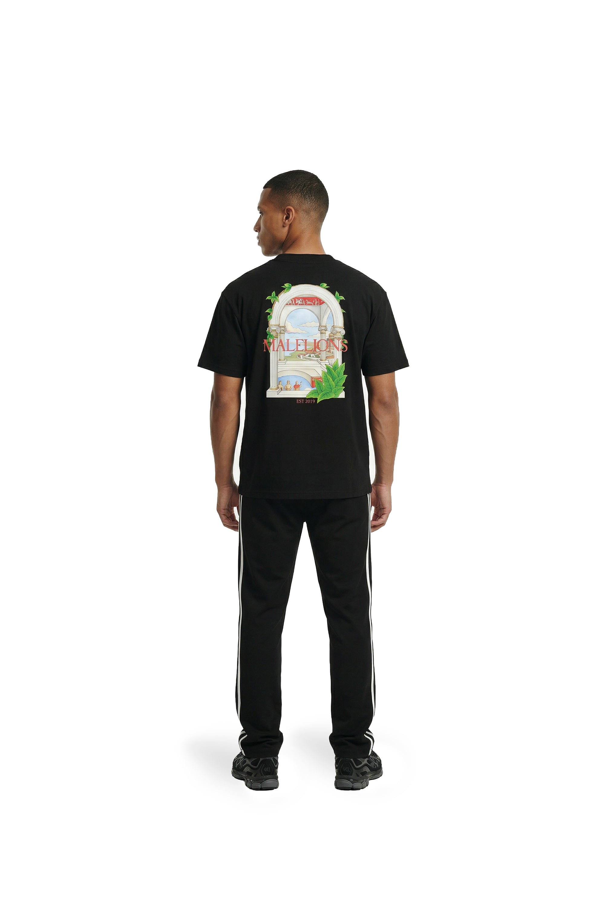 Malelions Men Roman T-Shirt | Black
