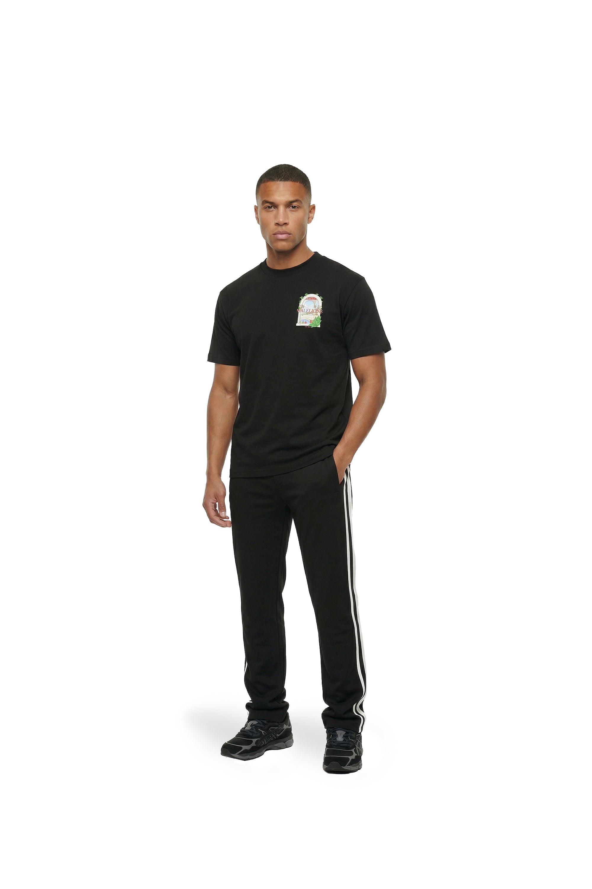 Malelions Men Roman T-Shirt | Black