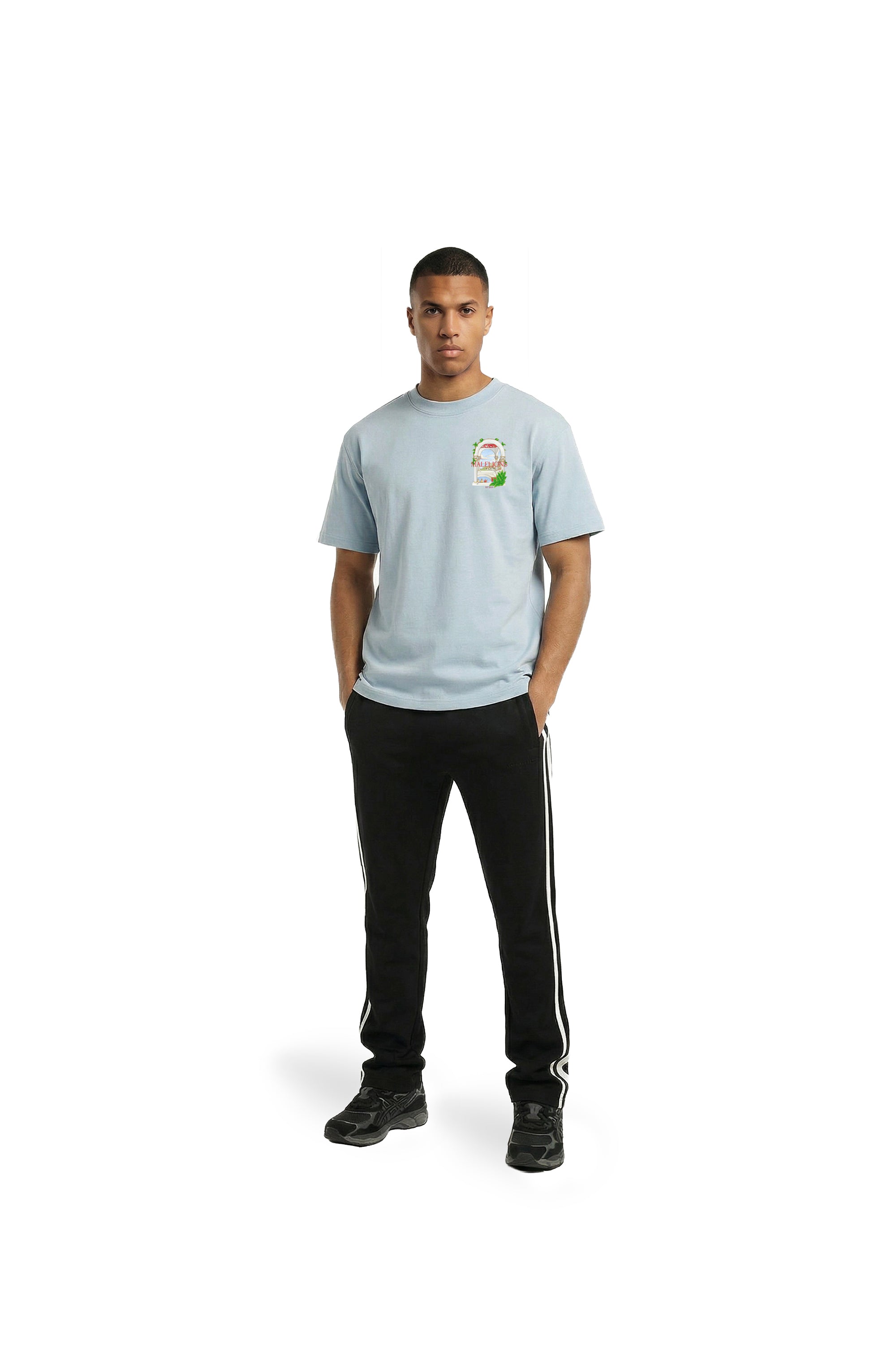 Malelions Men Roman T-Shirt | Ice Blue