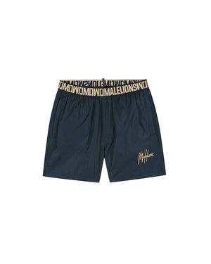 Malelions Men Venetian Swim Shorts | Navy