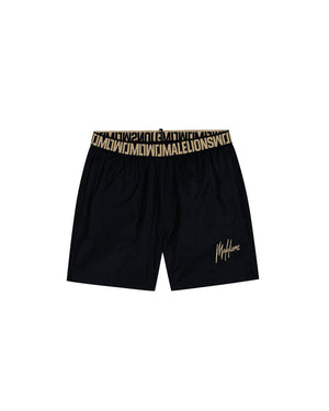 Malelions Men Venetian Swim Shorts | Black