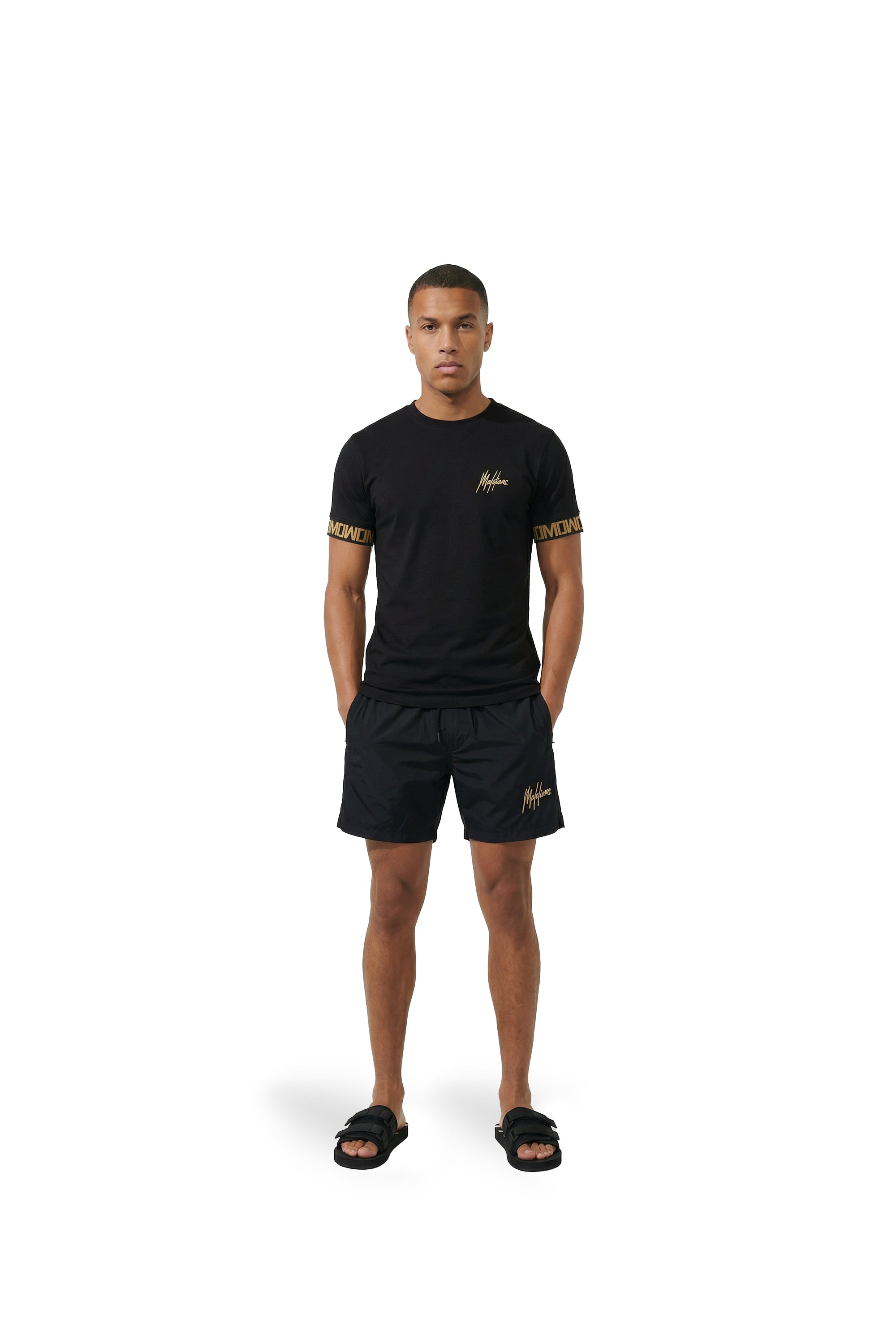 Malelions Men Venetian Swim Shorts | Black