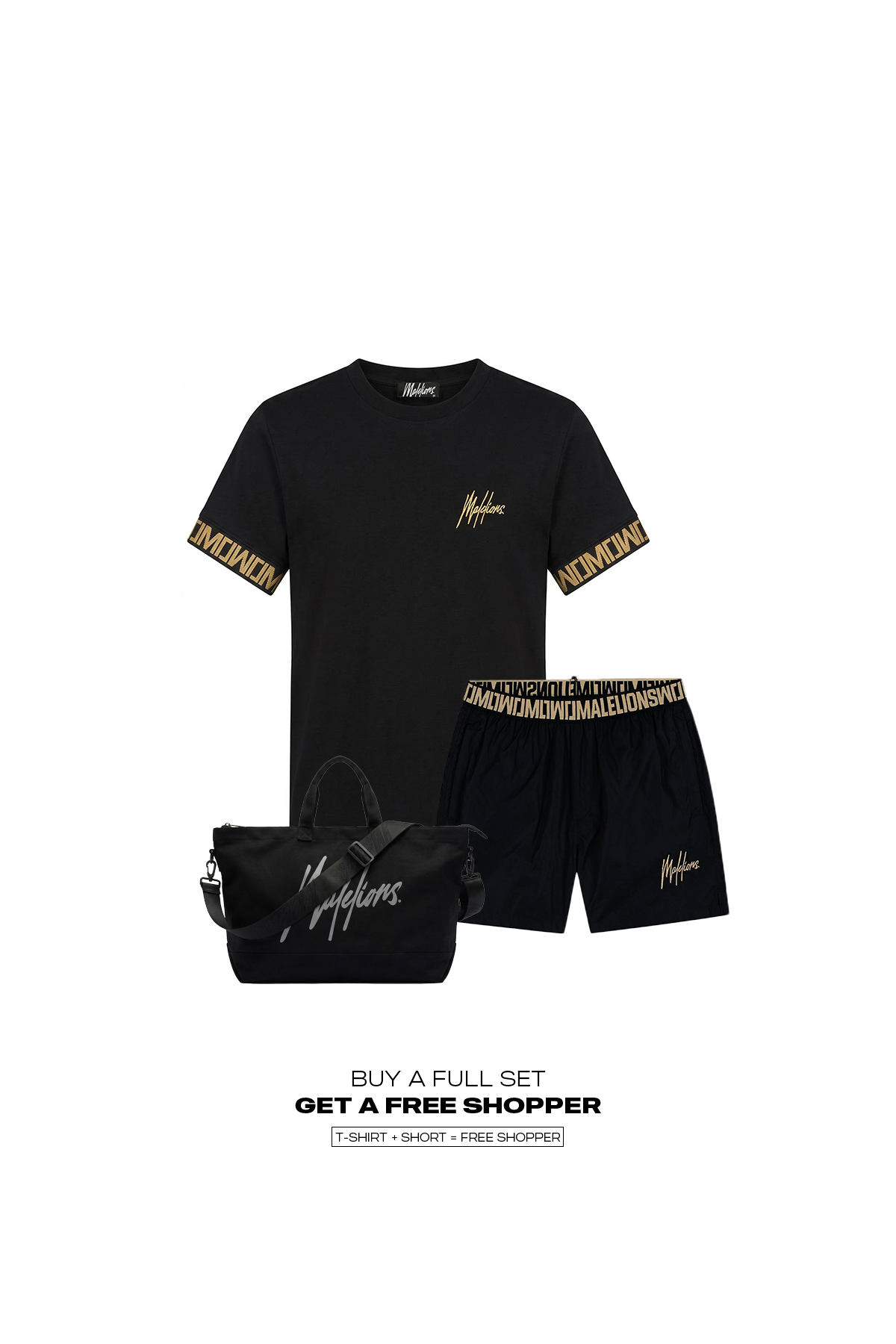 Malelions Men Venetian Swim Shorts | Black