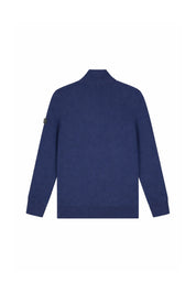Malelions Men Knitted Quarter Zip | Navy