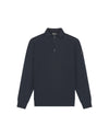  Malelions Men Knitted Longsleeve Zip Polo | Navy