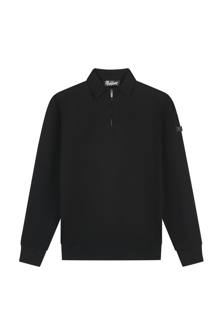 MMD10999003_49001_Malelions_Men_Knitted_Longsleeve_Zip_Polo_Black_Front.jpg