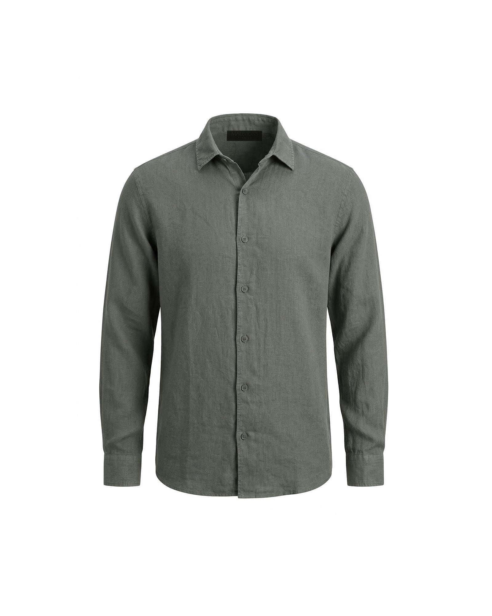 Malelions Premium Linen Shirt | Olive Green