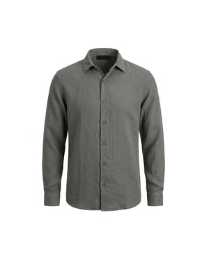 Malelions Premium Linen Shirt | Olive Green