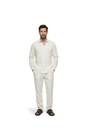Malelions Premium Linen Shirt | Ecru