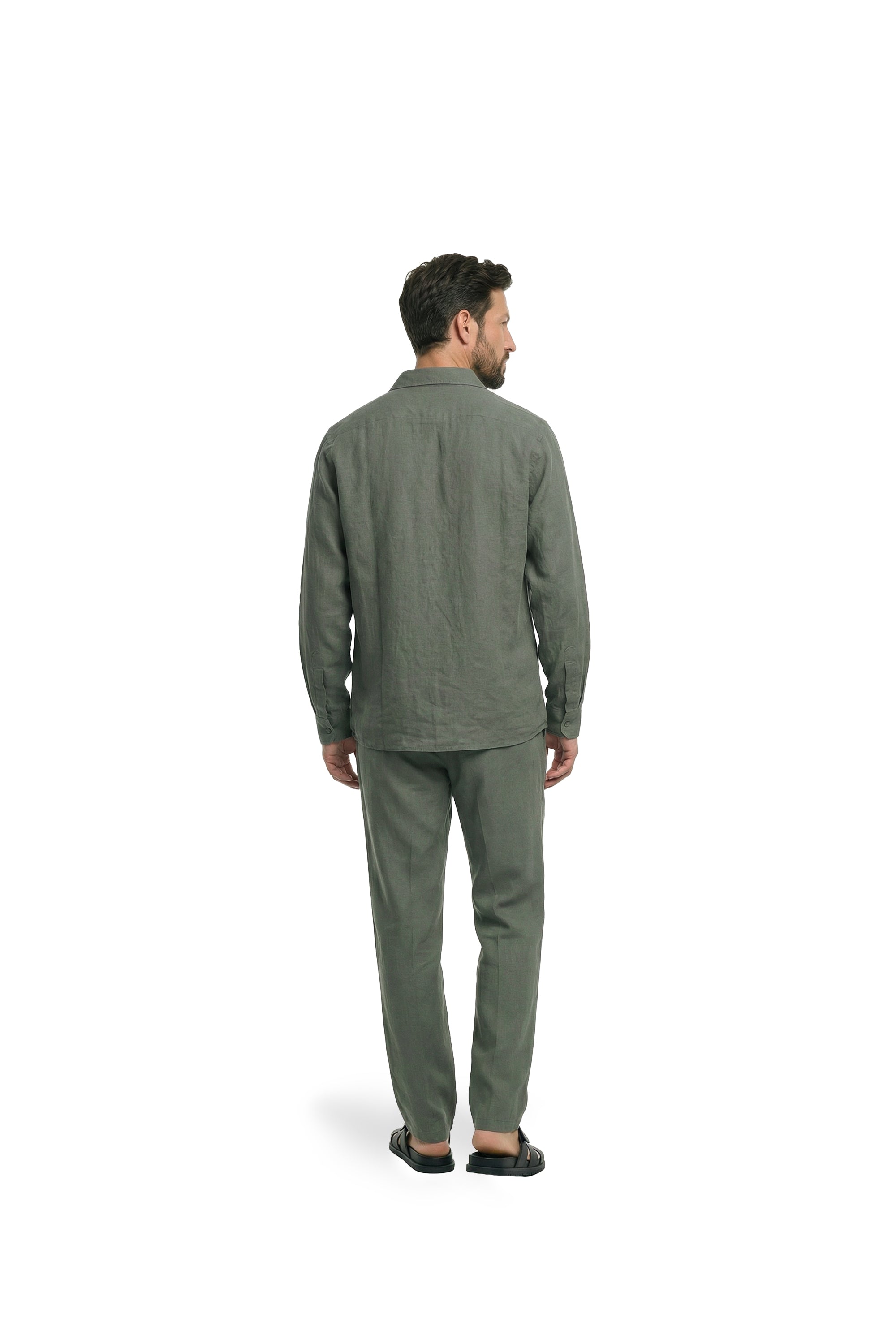 Malelions Premium Linen Pants | Olive Green