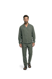 Malelions Premium Linen Pants | Olive Green
