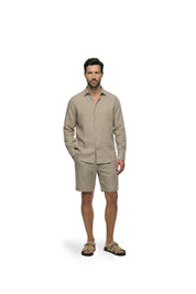 Malelions Premium Linen Shorts | Beige