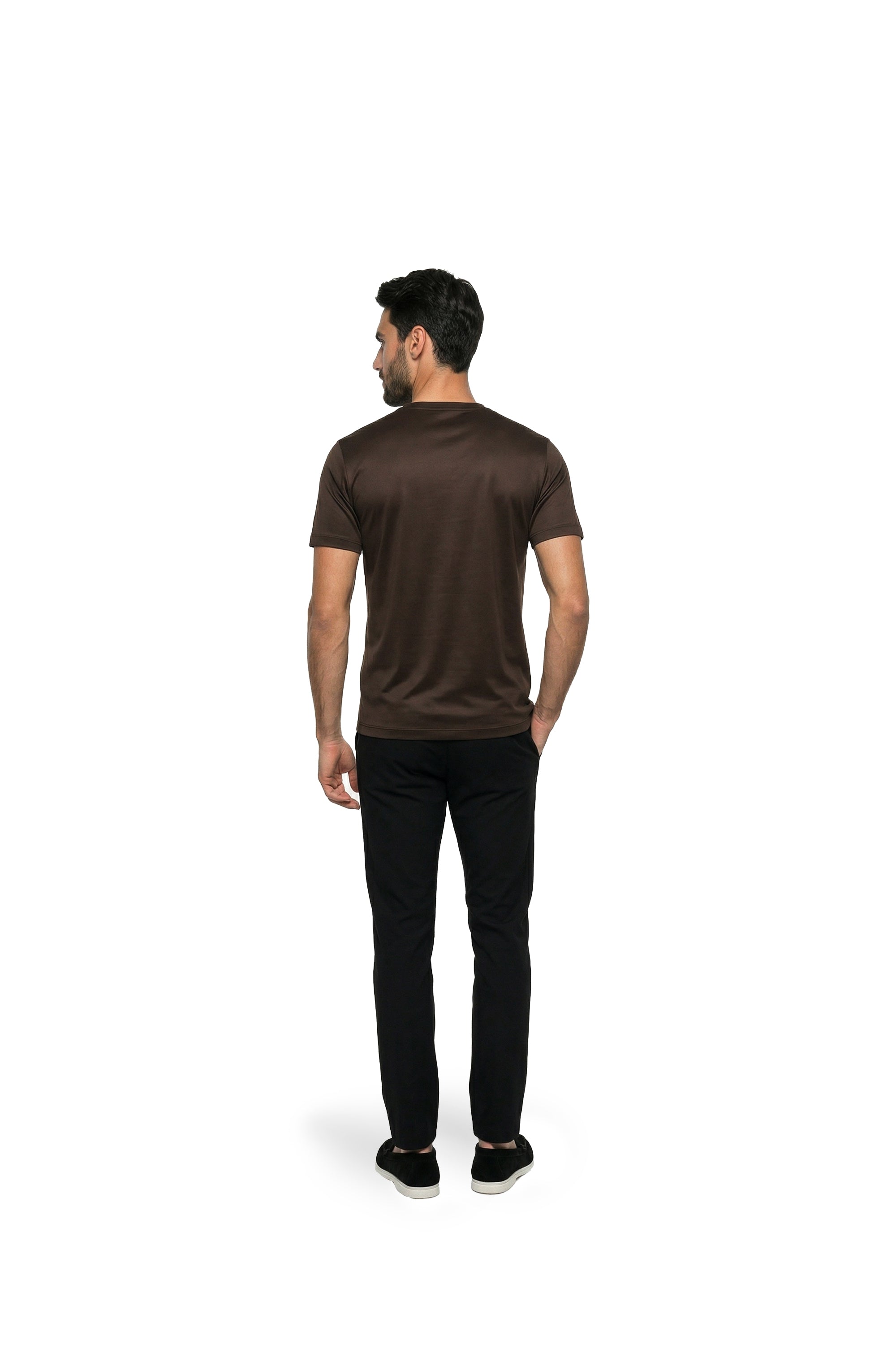Malelions Premium Mercerized Cotton T-Shirt | Dark Brown