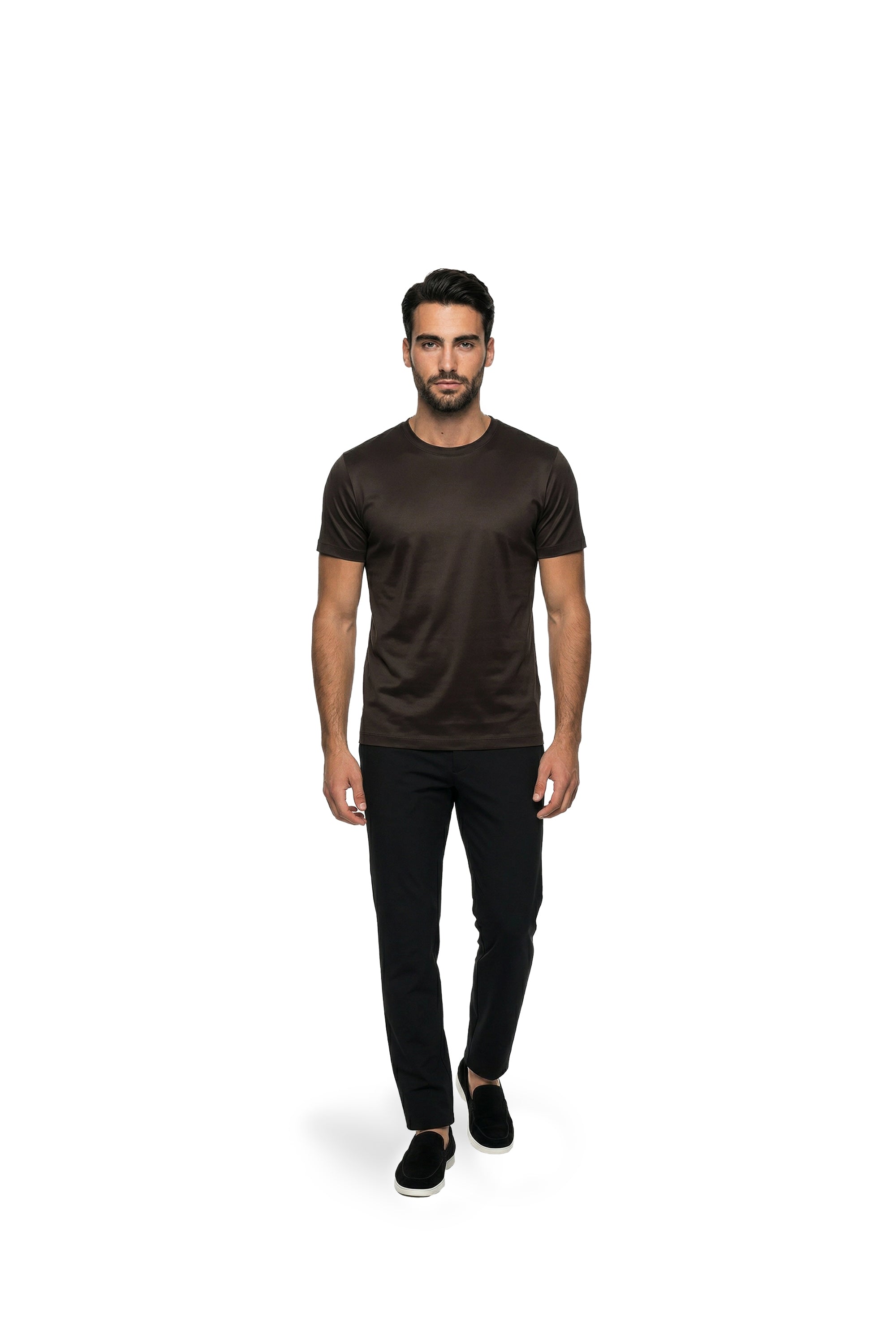 Malelions Premium Mercerized Cotton T-Shirt | Dark Brown