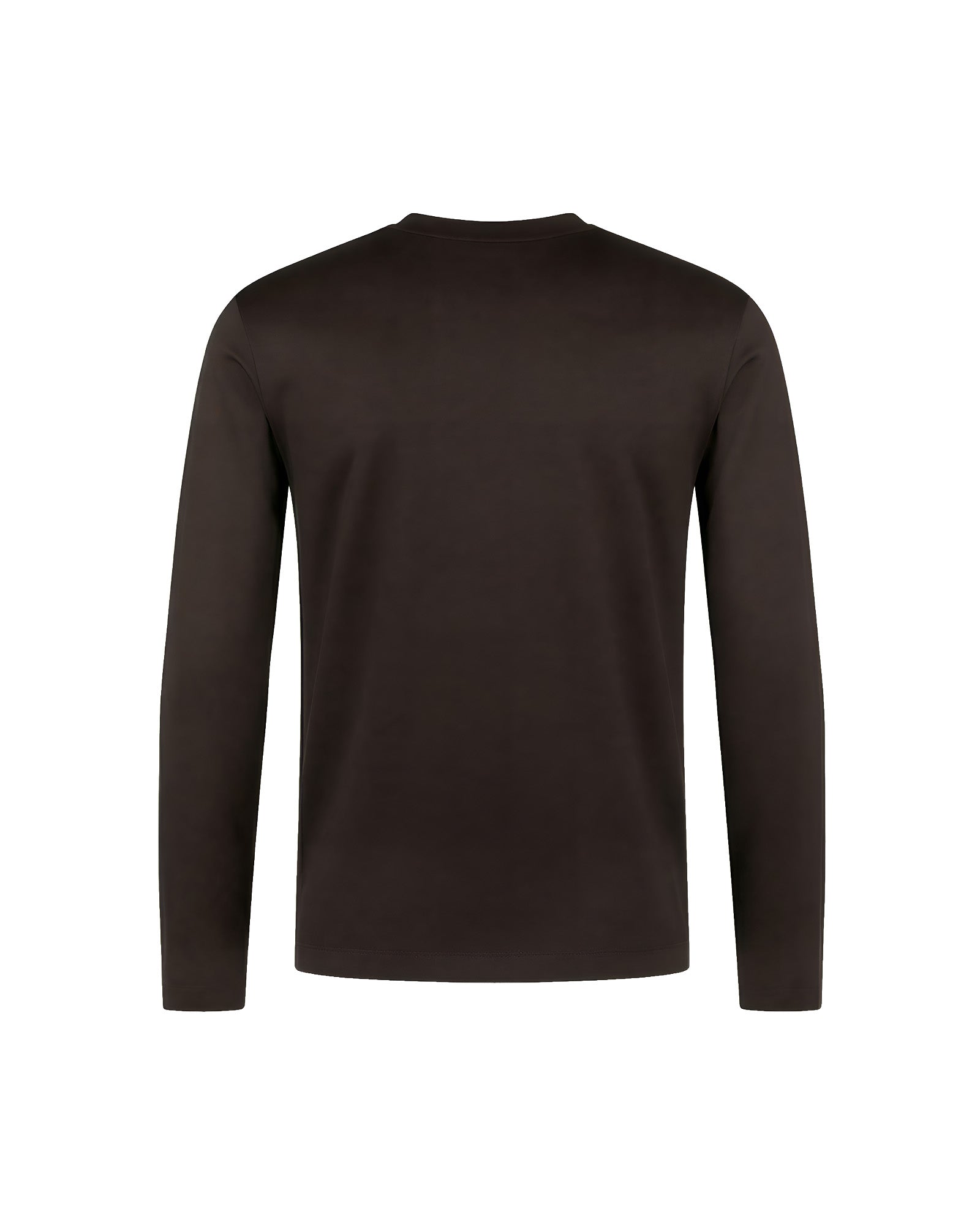 Malelions Premium Mercerized Cotton Longsleeve T-Shirt | Dark Brown