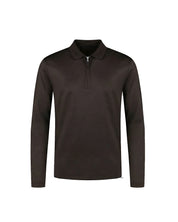 Malelions Premium Mercerized Cotton Longsleeve Polo | Dark Brown