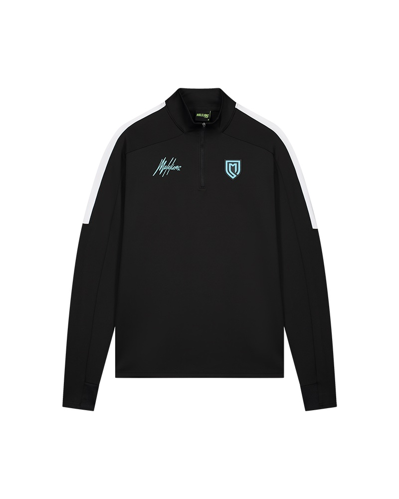  Malelions Sport Fielder Quarterzip | Black/Turquoise