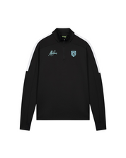 Malelions Sport Fielder Quarterzip | Black/Turquoise