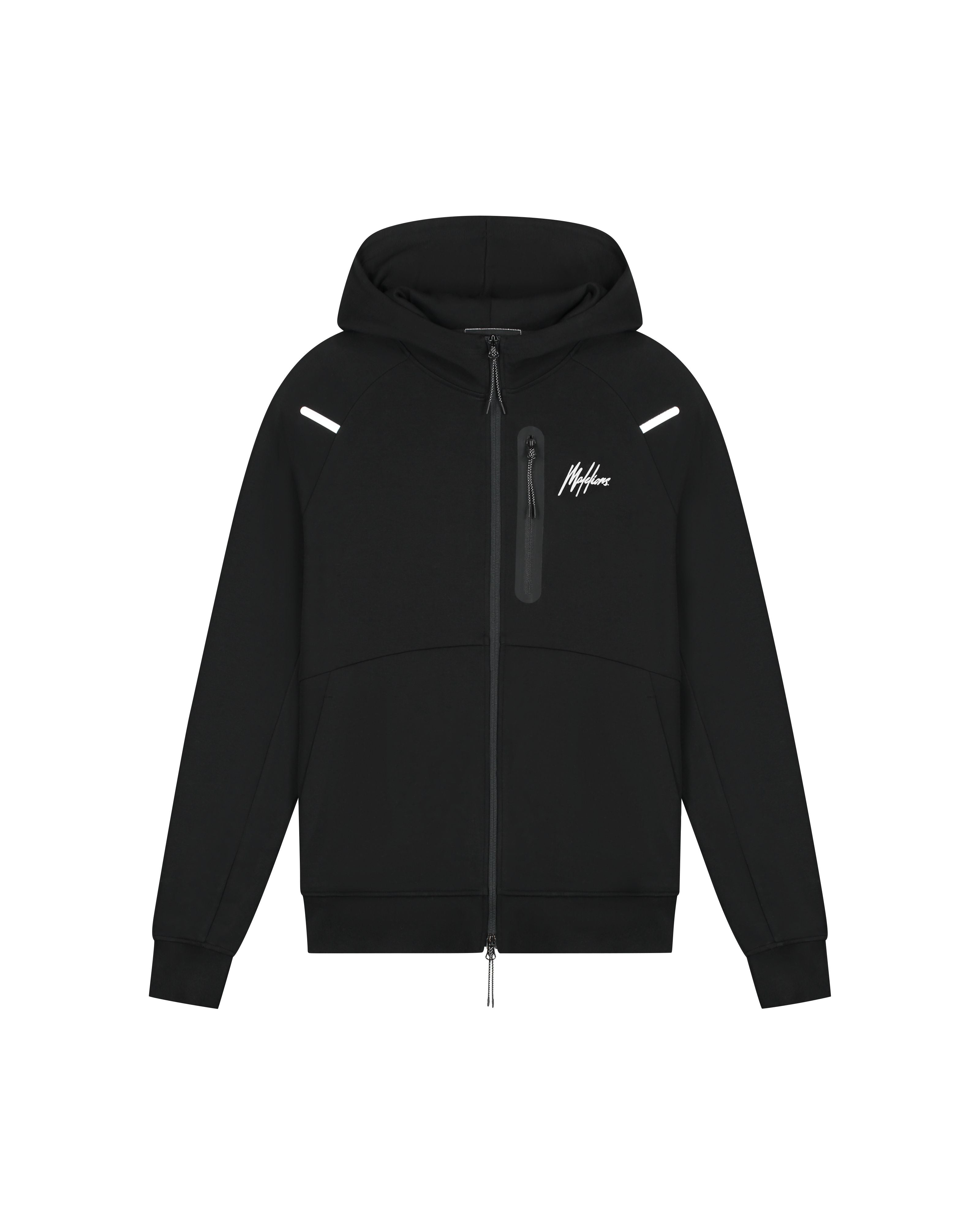 Malelions Sport Counter Zip Hoodie | Black