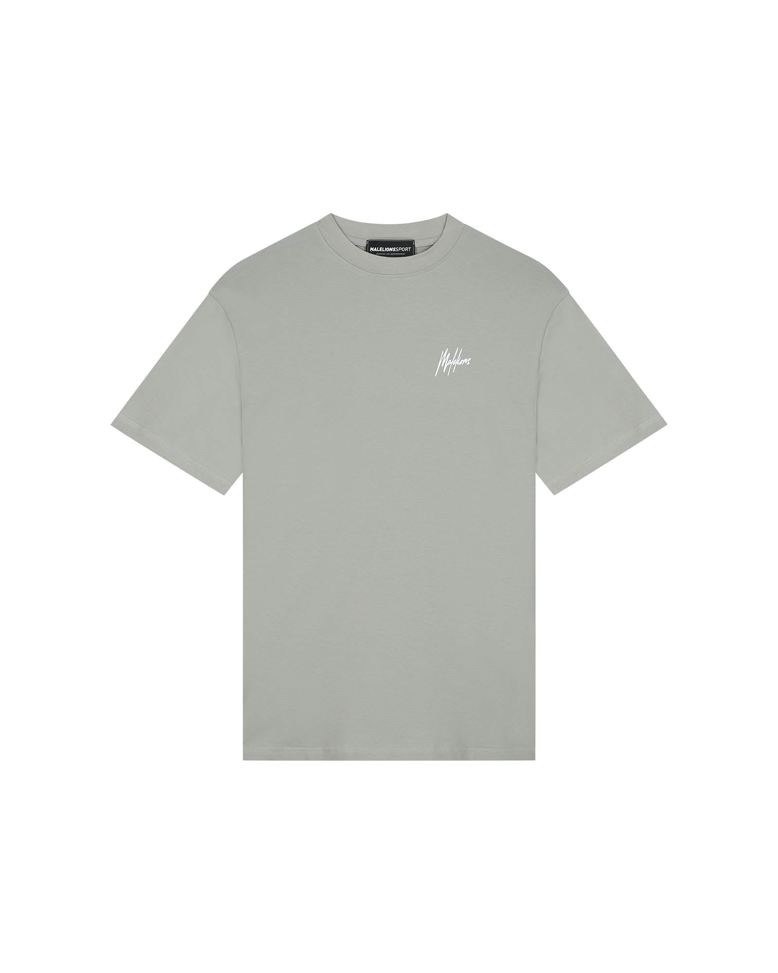 Malelions Sport Oversized Running T-Shirt | Light Grey