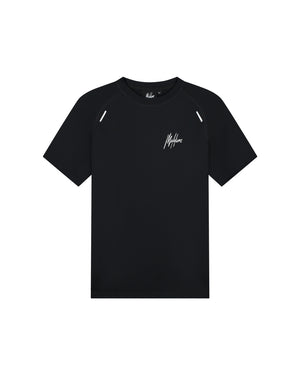 Malelions Sport Padel Pique T-Shirt | Black