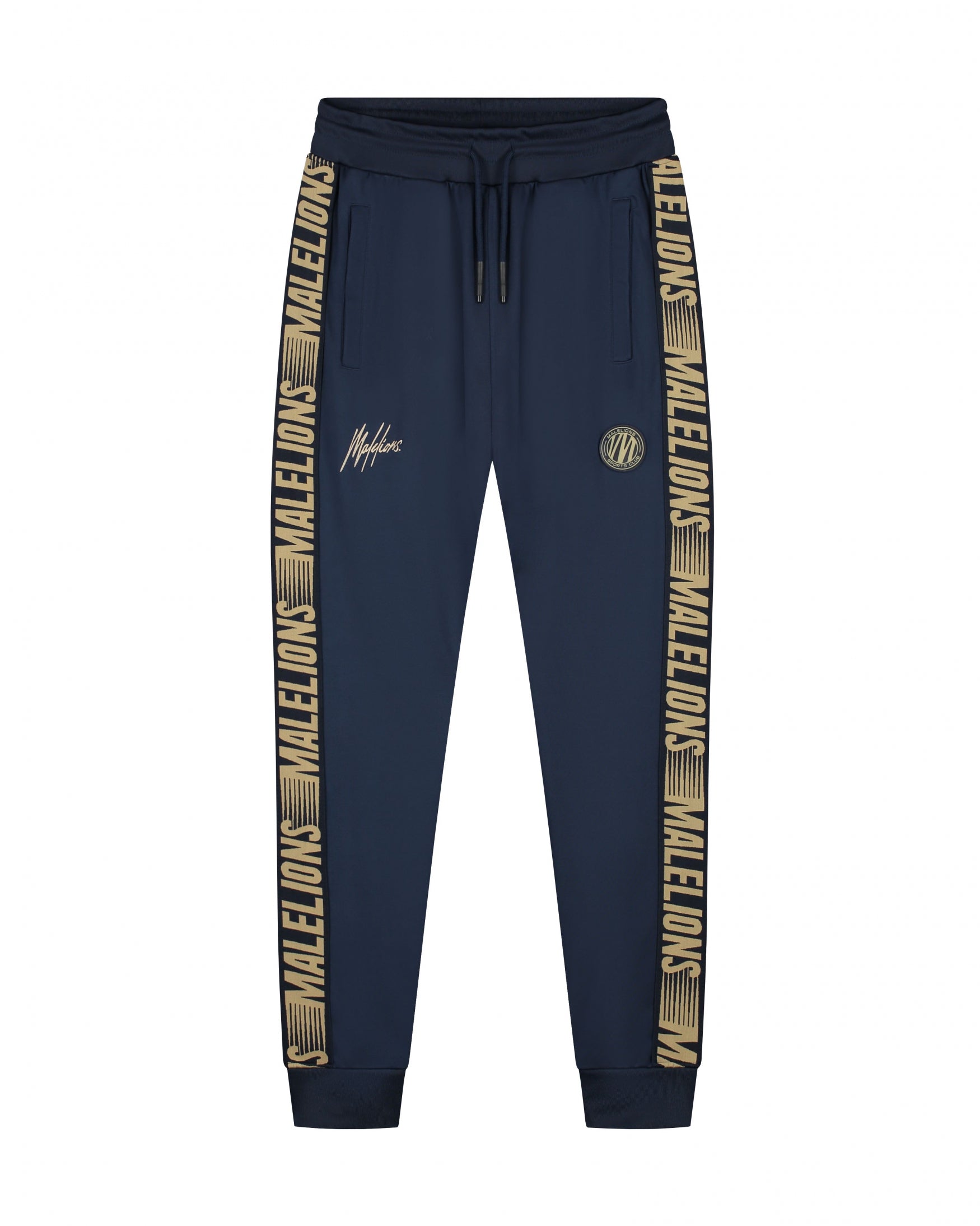 Malelions Sport Warming Up Tracksuit- Donkerblauw/Goud Malelions