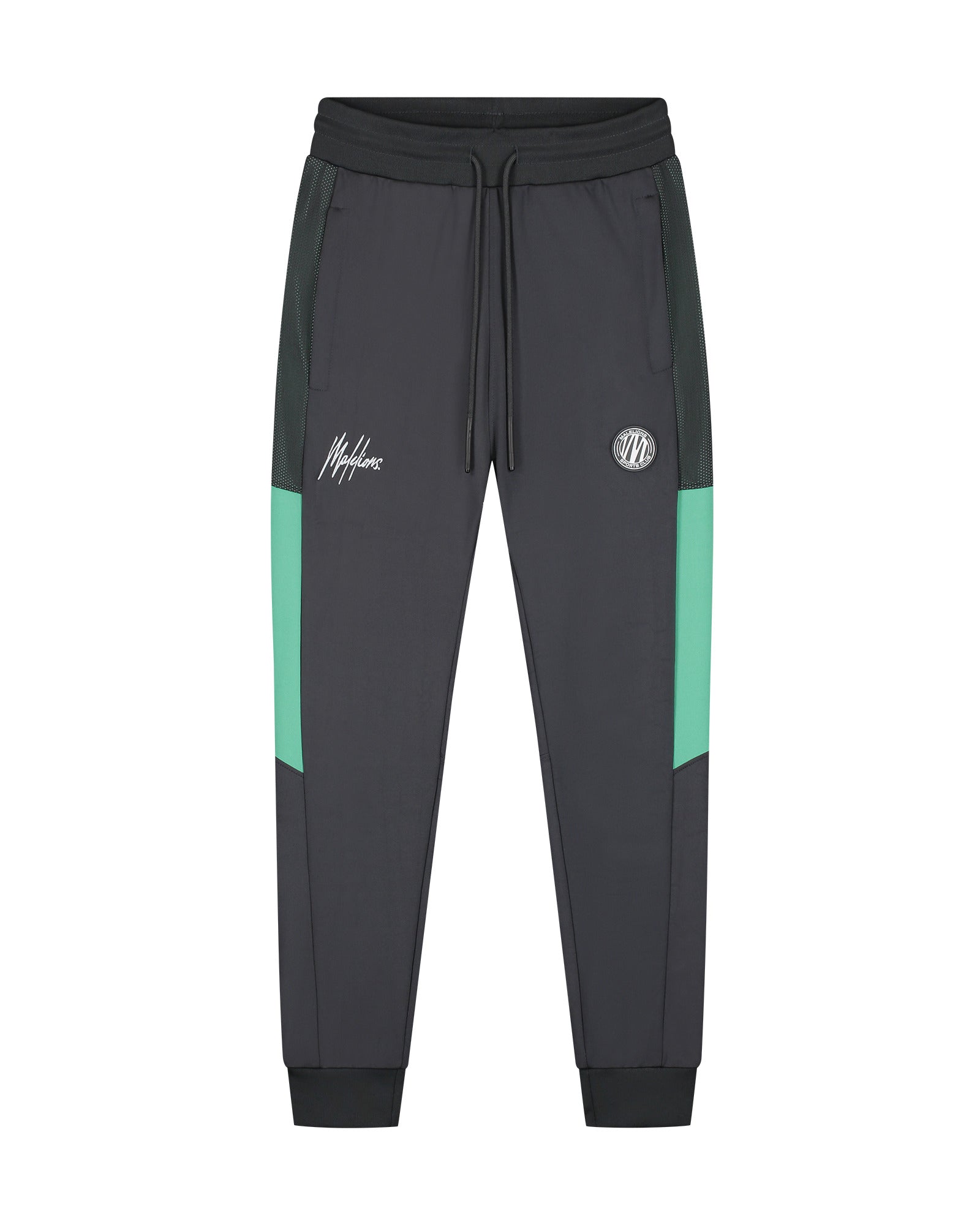 Malelions Sport Transfer Quarter Zip Tracksuit | Anthra/Turquoise
