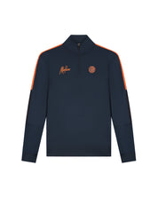 Malelions Sport Transfer Quarter Zip Tracksuit | Navy/Orange