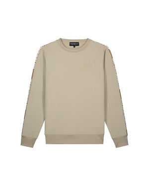 Malelions Sport React Tape Sweater | Beige/Dark Beige