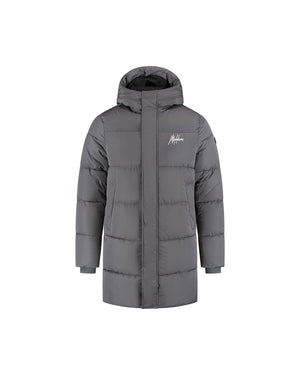 Malelions Sport Ace Mid Length Puffer Jacket | Charcoal