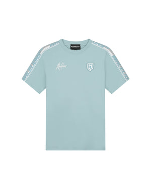 Malelions Sport Warming-Up T-Shirt | Light Blue/White