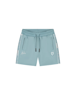 Malelions Sport Warming-Up Shorts | Light Blue/White