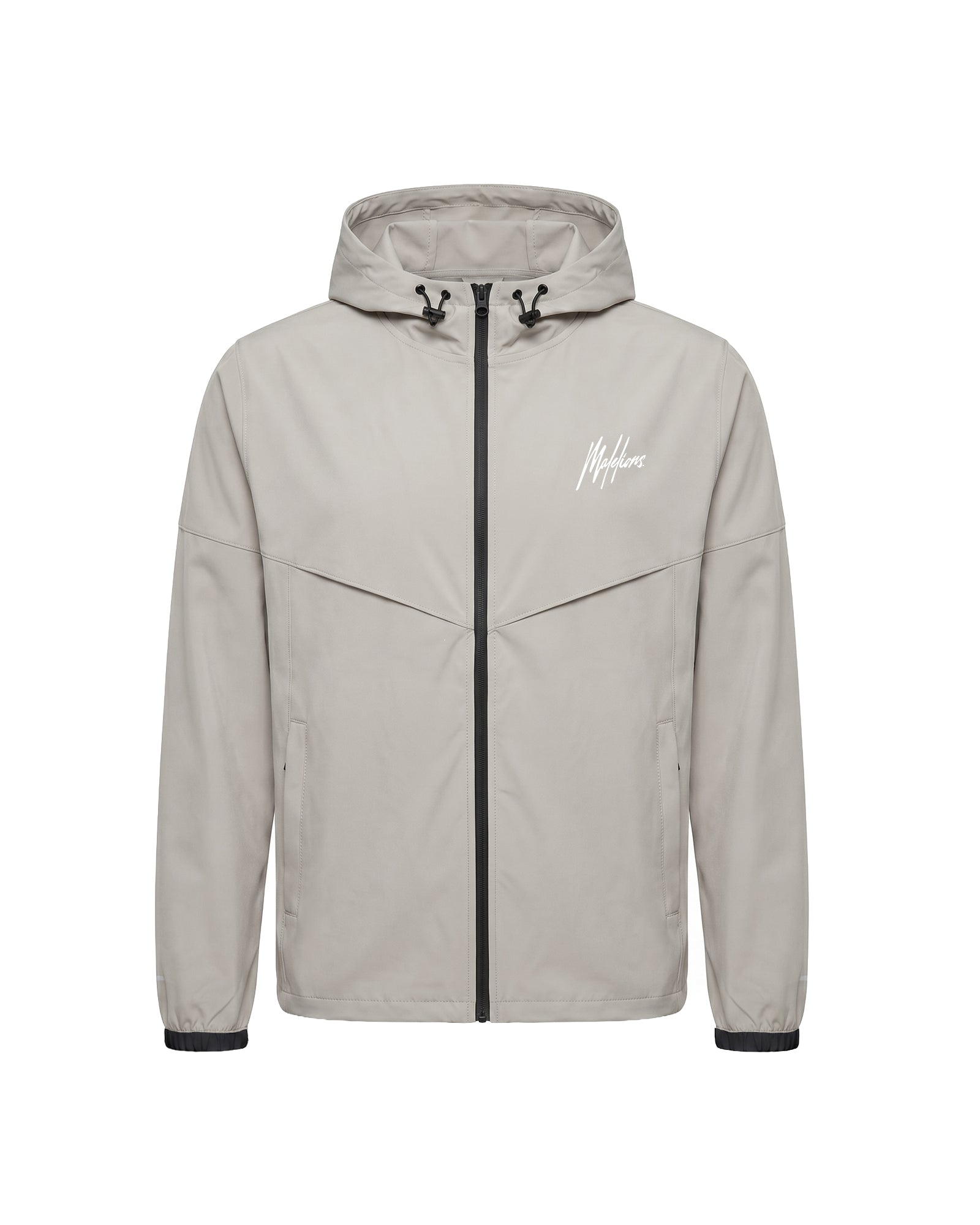 Malelions Sport Deuce Hooded Zip Jacket | Beige