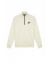  Malelions Sport Logo Raglan Half Zip Sweater | Off-White
