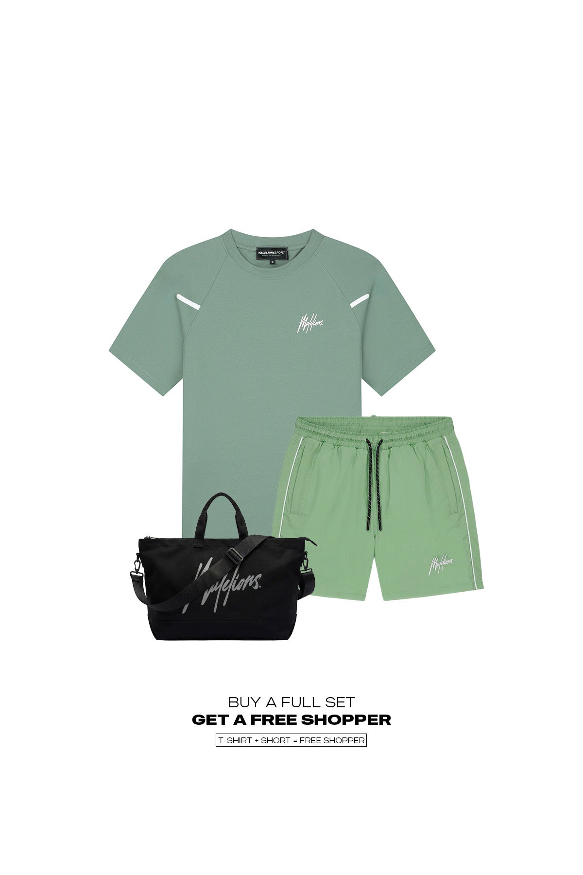 Malelions Sport Counter Swim Shorts | Green