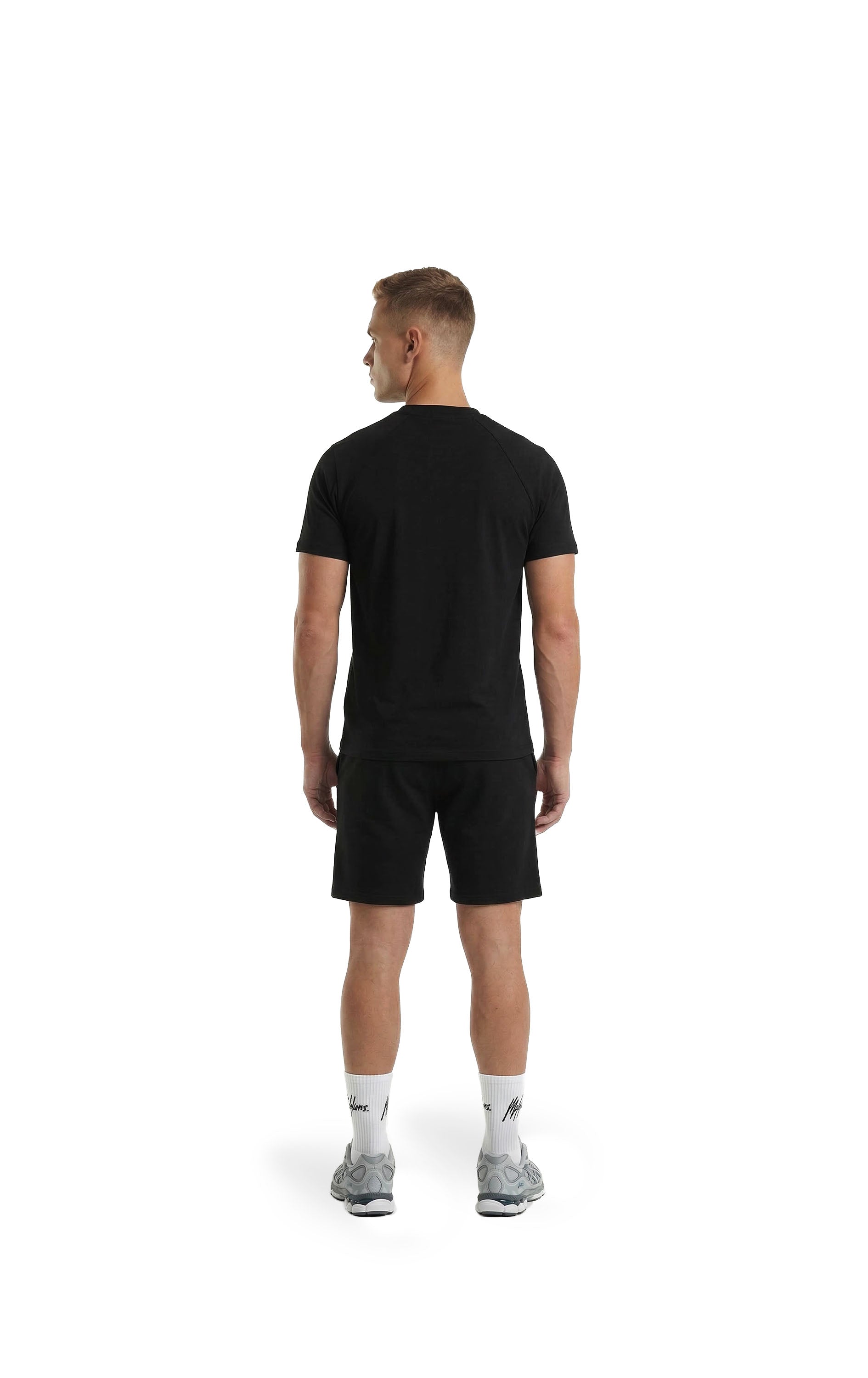 Malelions Sport Logo Raglan T-Shirt | Black