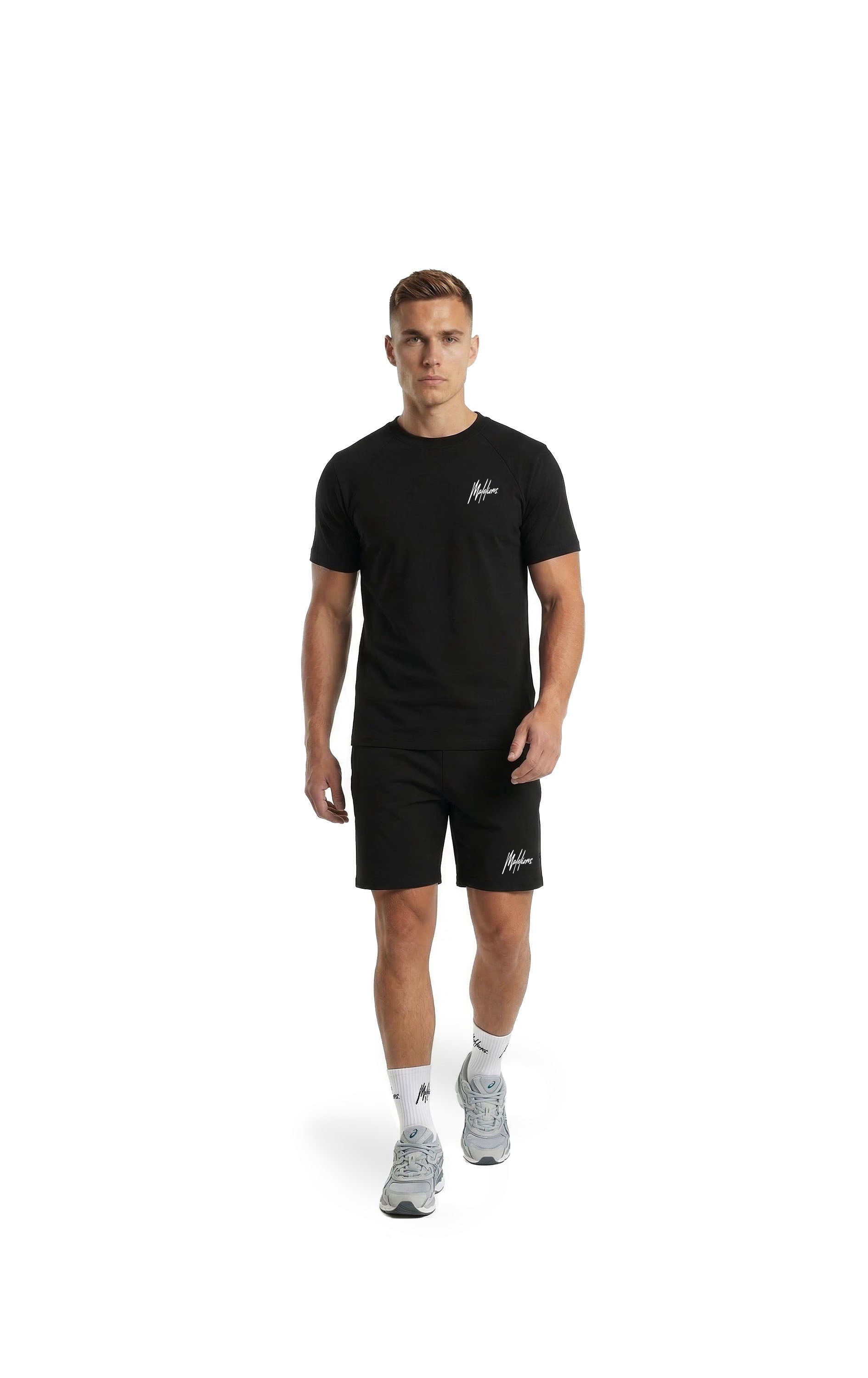 Malelions Sport Logo Raglan T-Shirt | Black