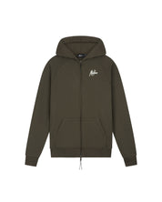 Malelions Sport Logo Raglan Zip Hoodie | Moss
