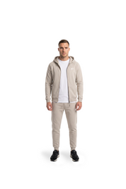 Malelions Sport Logo Raglan Zip Hoodie | Almond