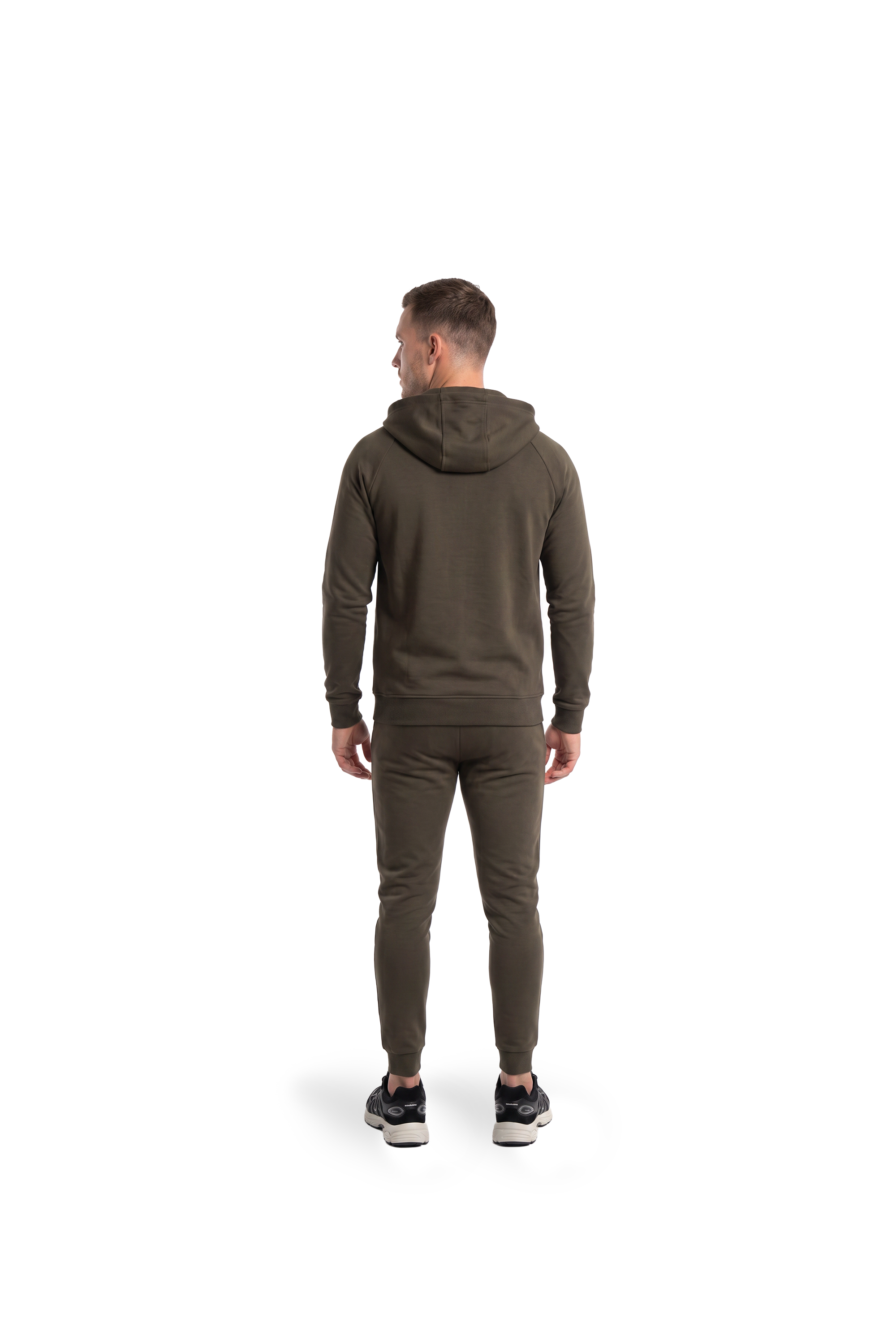 Malelions Sport Logo Raglan Zip Hoodie | Moss