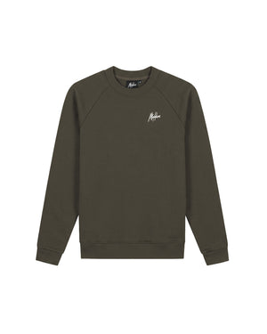 Malelions Sport Logo Raglan Sweater | Moss