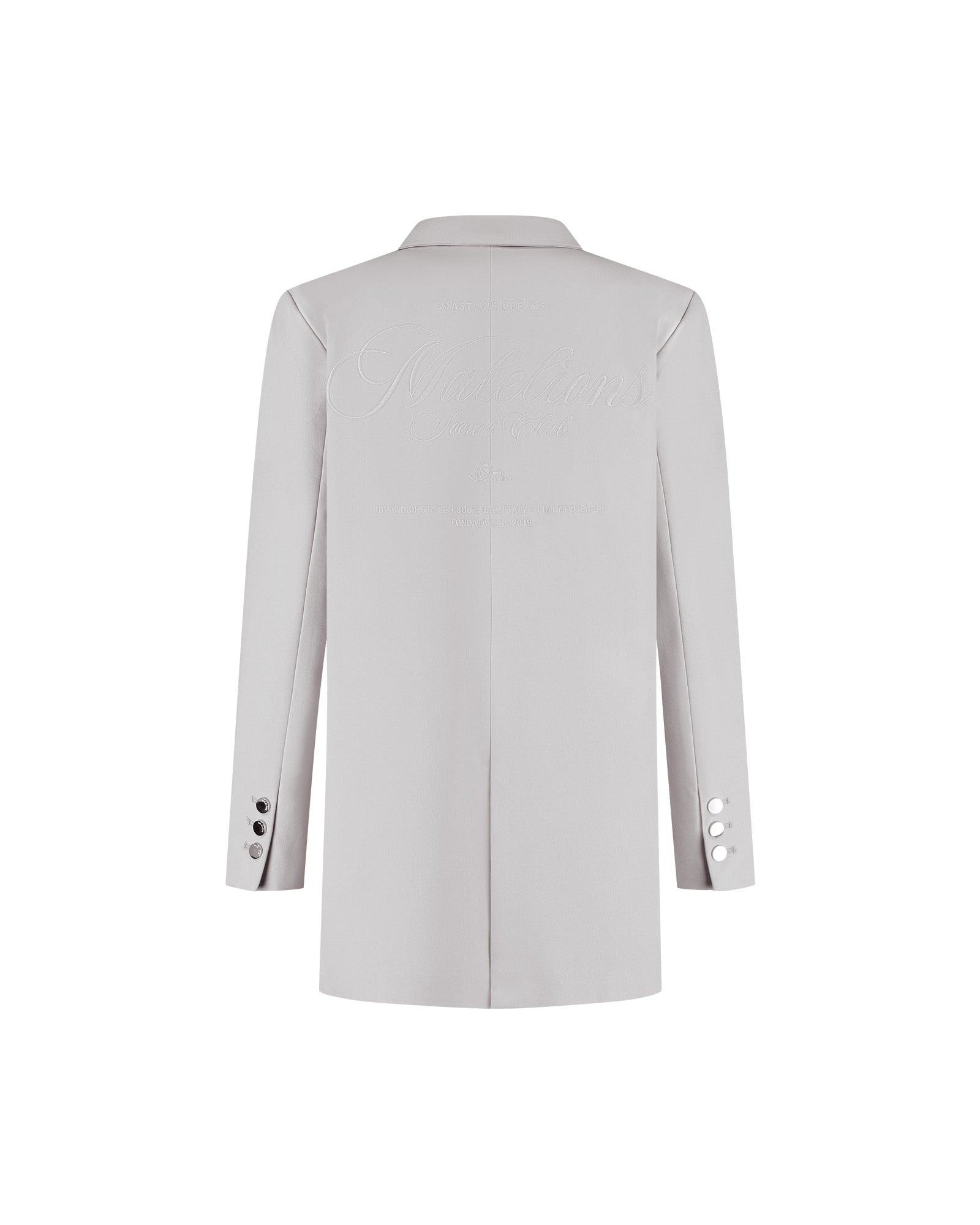 Malelions Women Oversized Social Club Blazer | Light Grey