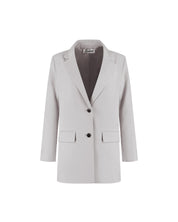 Malelions Women Oversized Social Club Blazer | Light Grey