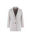  Malelions Women Oversized Social Club Blazer | Light Grey