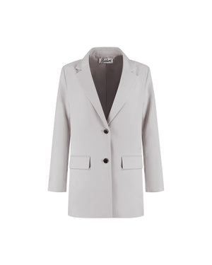 Malelions Women Oversized Social Club Blazer | Light Grey
