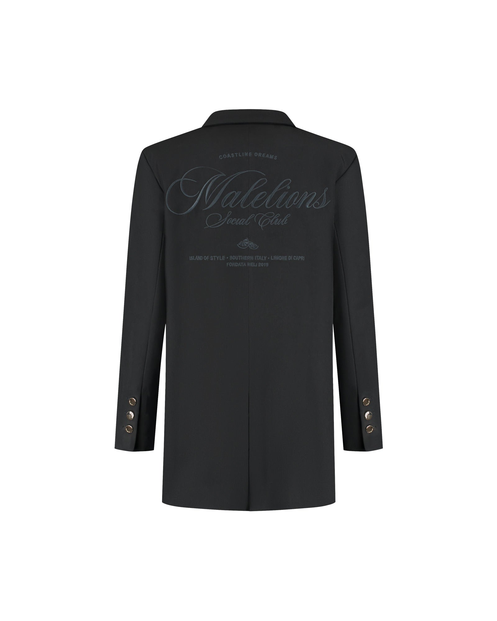 Malelions Women Oversized Social Club Blazer | Black