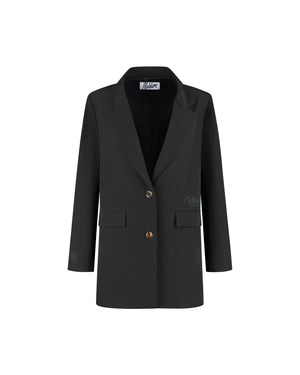 Malelions Women Oversized Social Club Blazer | Black